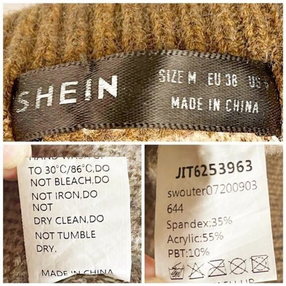 SHEIN Argyle Drop Shoulder Button Up Cardigan grandpa’s sweater Medium - Picture 7 of 8